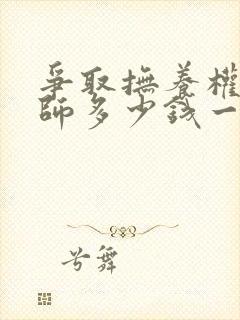 争取抚养权请律师多少钱一个月