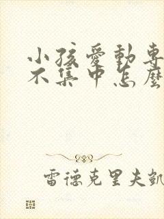 小孩爱动专注力不集中怎么办封面