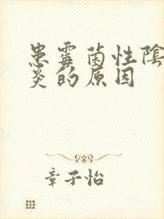 患霉菌性阴道发炎的原因