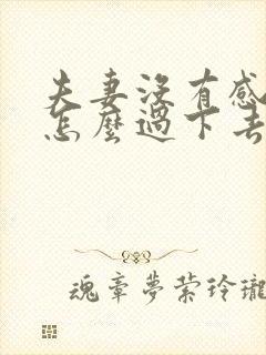 夫妻没有感情了怎么过下去