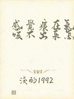 感觉痰在气管里咳不出来怎么办封面