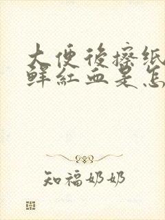 大便后擦纸上有鲜红血是怎么回事