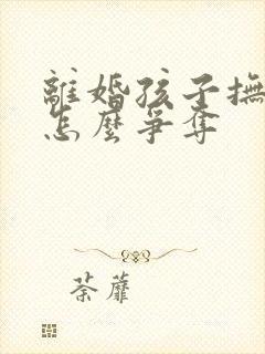 离婚孩子抚养权怎么争夺