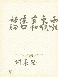 好像有东西堵在胸口和喉咙