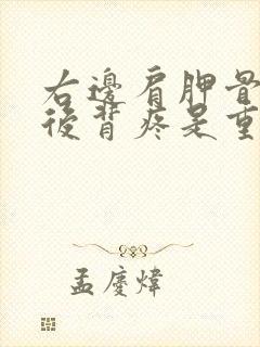 右边肩胛骨下方后背疼是重病信号