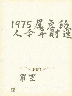 1975属兔的人今年财运怎么样封面