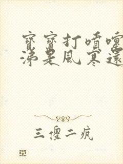 宝宝打喷嚏流鼻涕是风寒还是风热封面