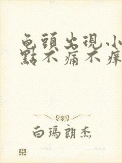 龟头出现小红斑点不痛不痒