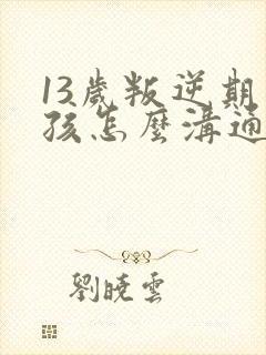 13岁叛逆期男孩怎么沟通