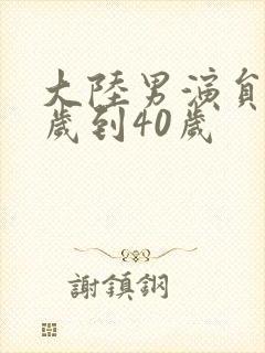 大陆男演员30岁到40岁