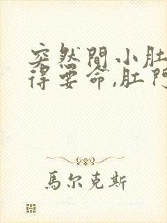 突然间小肚子疼得要命,肛门也疼封面