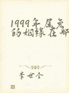 1999年属兔的姻缘在哪年