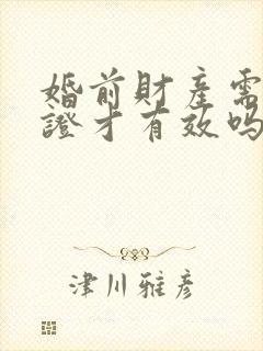 婚前财产需要公证才有效吗