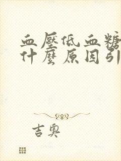 血压低血糖低是什么原因引起的