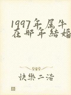 1997年属牛在哪年结婚比较好封面