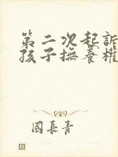 第二次起诉离婚孩子抚养权