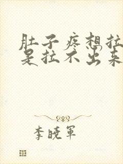 肚子疼想拉屎可是拉不出来怎么办