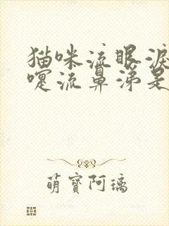 猫咪流眼泪打喷嚏流鼻涕是什么症状