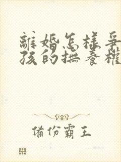 离婚怎样争取小孩的抚养权