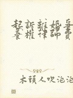 起诉离婚争夺抚养权律师费