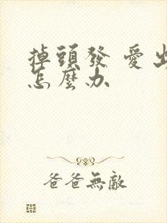 掉头发 爱出油怎么办封面