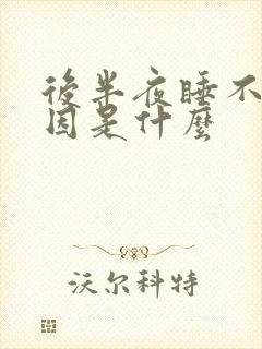 后半夜睡不着原因是什么