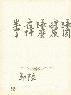 半夜睡醒睡不着了什么原因