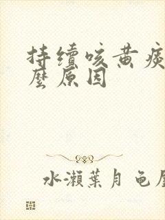 持续咳黄痰是什么原因封面