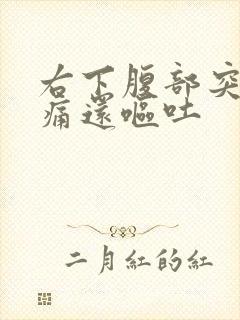 右下腹部突然绞痛还呕吐