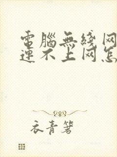 电脑无线网怎么连不上网怎么回事封面