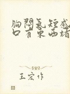 胸闷气短感觉胸口有东西堵着