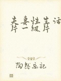 夫妻性生活黄色片一级片