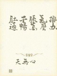 肚子胀气排便不通畅怎么办封面