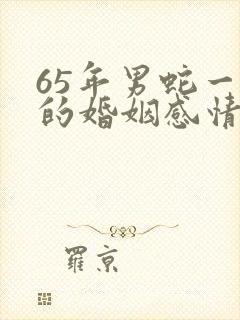 65年男蛇一生的婚姻感情