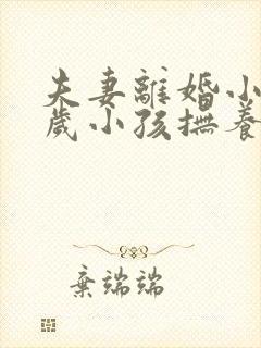 夫妻离婚小孩2岁小孩抚养权归谁封面