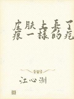 皮肤上长了像疤痕一样的疙瘩