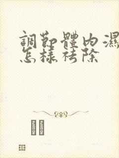 调节体内湿气重怎样祛除