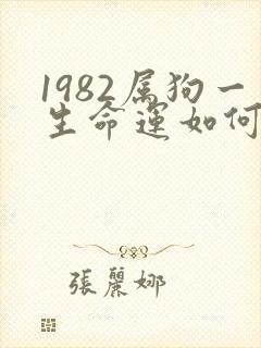 1982属狗一生命运如何