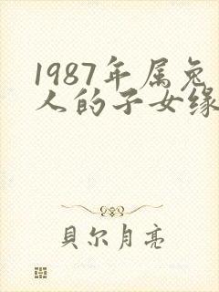 1987年属兔人的子女缘