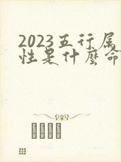 2023五行属性是什么命