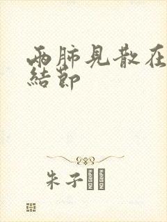 两肺见散在微小结节