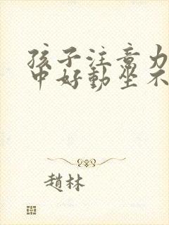 孩子注意力不集中好动坐不住封面