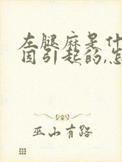 左腿麻是什么原因引起的,怎么解决封面