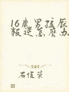 16岁男孩厌学叛逆怎么办孩子封面