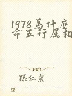 1978马什么命五行属相