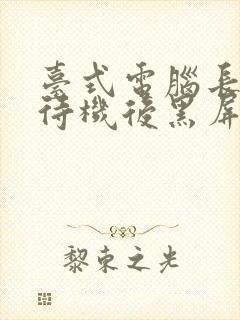 台式电脑长时间待机后黑屏无法唤醒