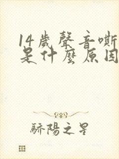 14岁声音嘶哑是什么原因