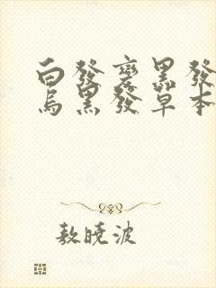 白发变黑发何首乌黑发草本洗发水