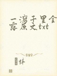 一泻千里金银花露原文txt