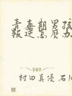 青春期男孩严重叛逆怎么办